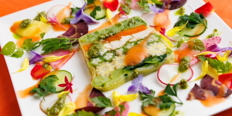 Vegetable terrine at epice – French lunch & dinner near Demachiyanagi, Kyoto Gyoen, and Shimogamo Shrine
